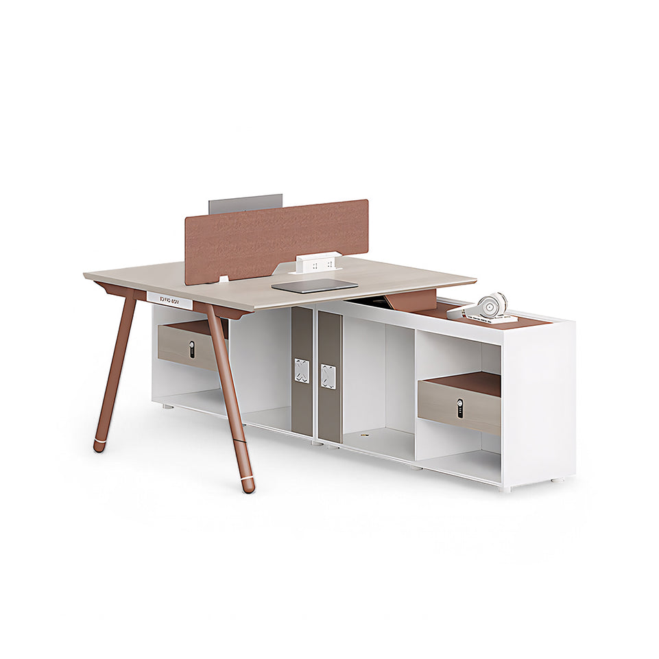 Stylish and Practical Office Staff Desk with Privacy Panel BGZ-204