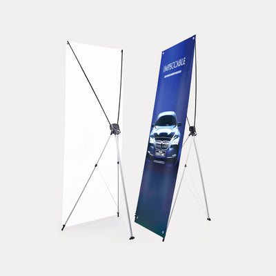 (Customized) Windproof and Weighted X Banner Stands in Sizes of 60*160cm and 80*180cm SJ-010