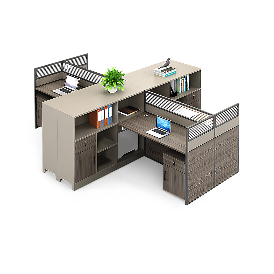 Contemporary Minimalist Multi-functional Office Desk with Partition Design BGZ-205