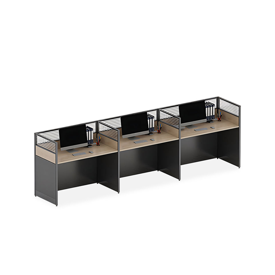 Simple Multi Position Office Desk Combination With Screen Partition YGZ-745