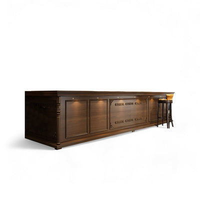 European Vintage Coffee Shop Bar Reception Desk JDT-2025 (Without Wine Cabinet)