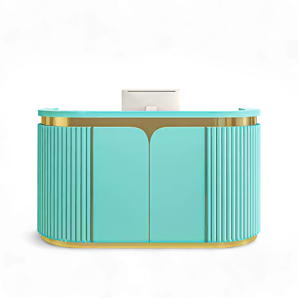 Minimalist Modern Reception Desk with Storage for Beauty and Spa Centers JDT-2145