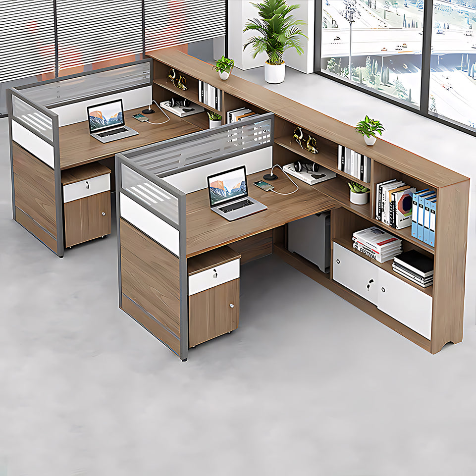 Modern Simple Partitioned Multiperson Staff Desk YGZ-737