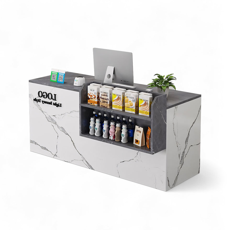 Small Modern Supermarket Counter Clothing Store Reception Desk JDT-2043