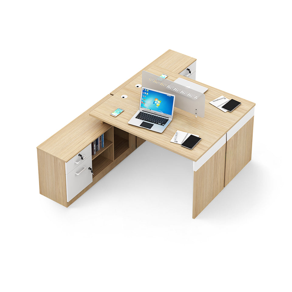 Desk & Chair Combo with Cabinet Computer Desk for Single/Double YGZ-2017