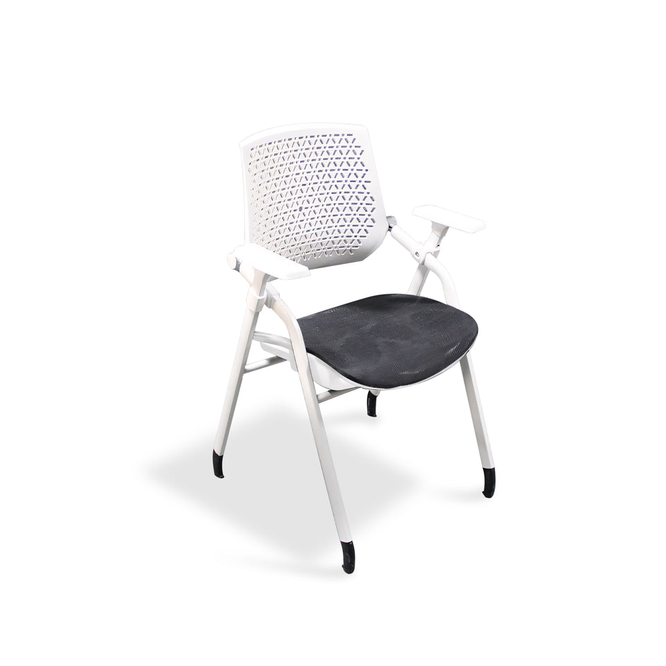 Back-rebound Integrated Folding Conference Chair With Writing Board And Plastic Waist Protector HYY-2004