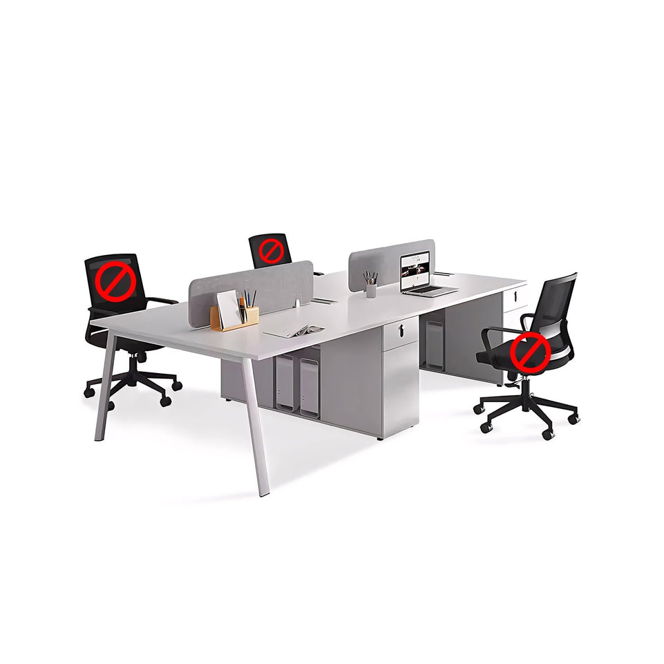 Simple Office Desk And Chair Combination With Storage Cabinet YGZ-708