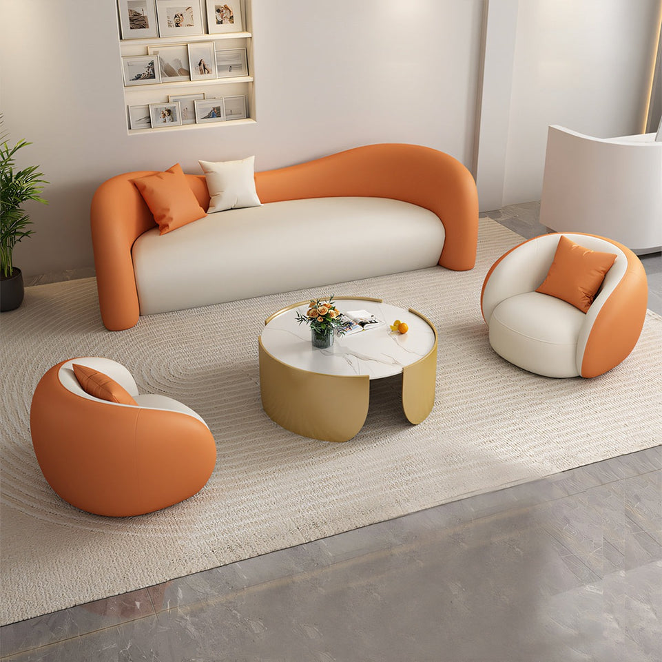 Modern Relax Lazy Sofa Curved Sofa Combination For Reception PSF-2002