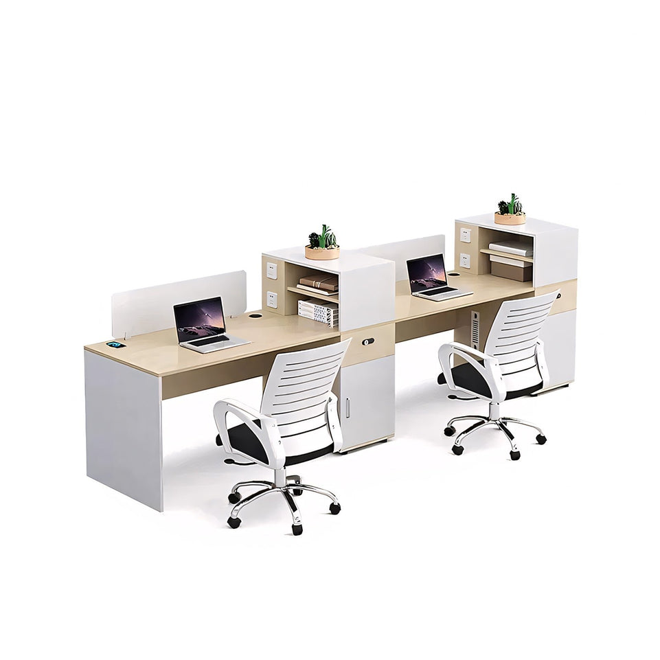 Partitioned Multi-Person Desk And Chair Set With Screen YGZ-735