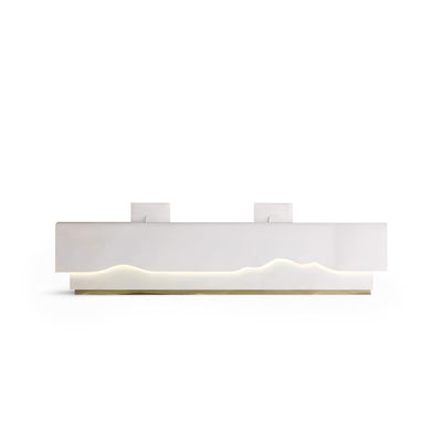 Rectangular Stainless Steel Reception Desk with Wave Shape JDT-2164