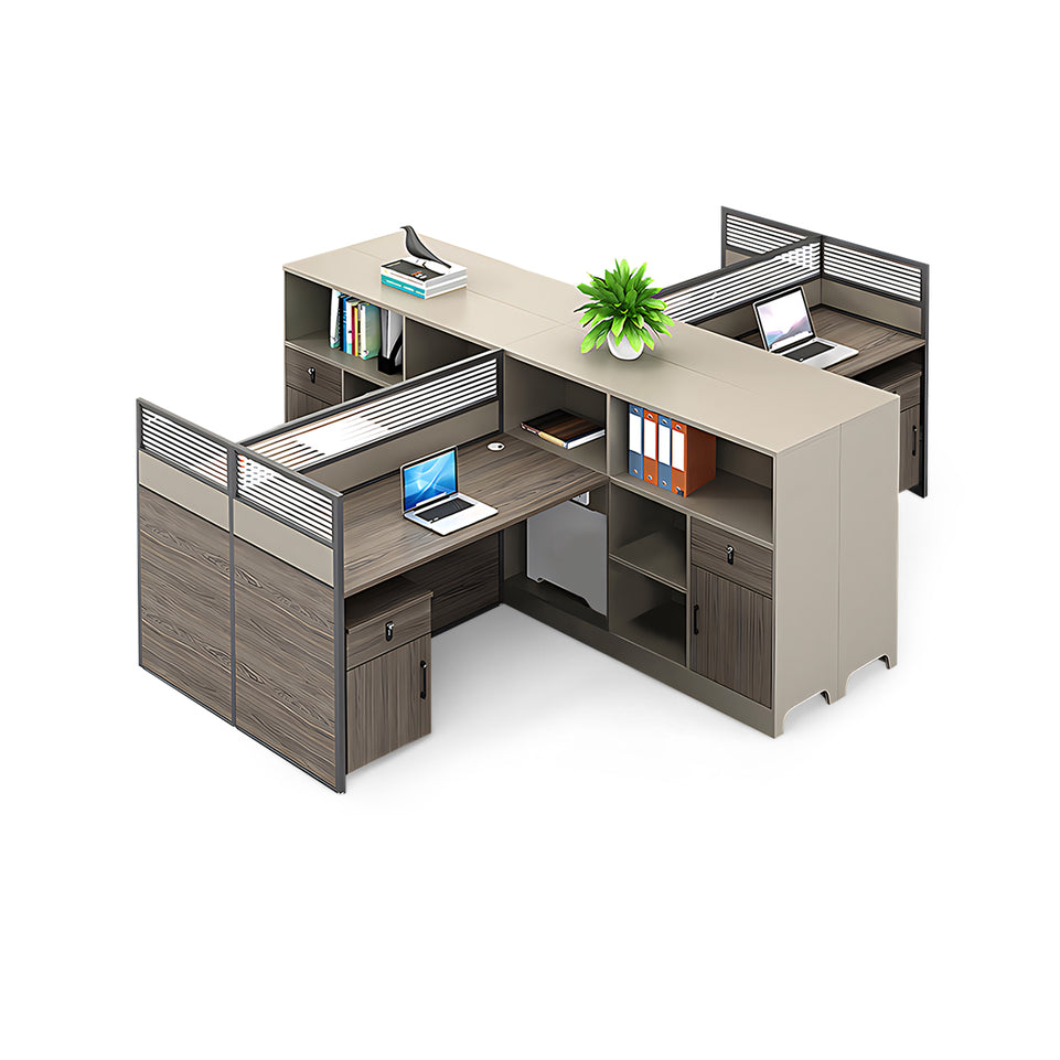 Contemporary Minimalist Multi-functional Office Desk with Partition Design BGZ-205