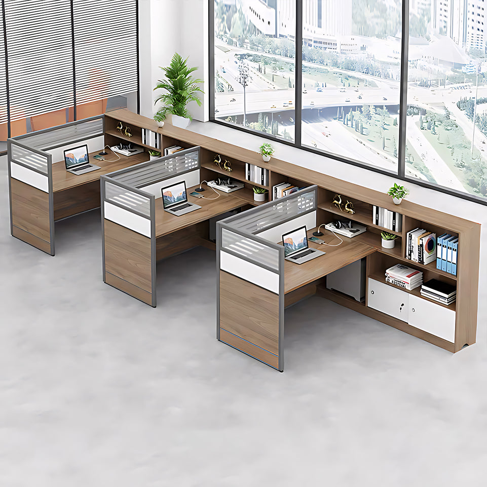 Modern Simple Partitioned Multiperson Staff Desk YGZ-737