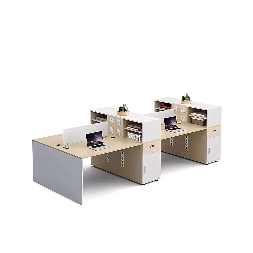 Partitioned Multi-Person Desk And Chair Set With Screen YGZ-735