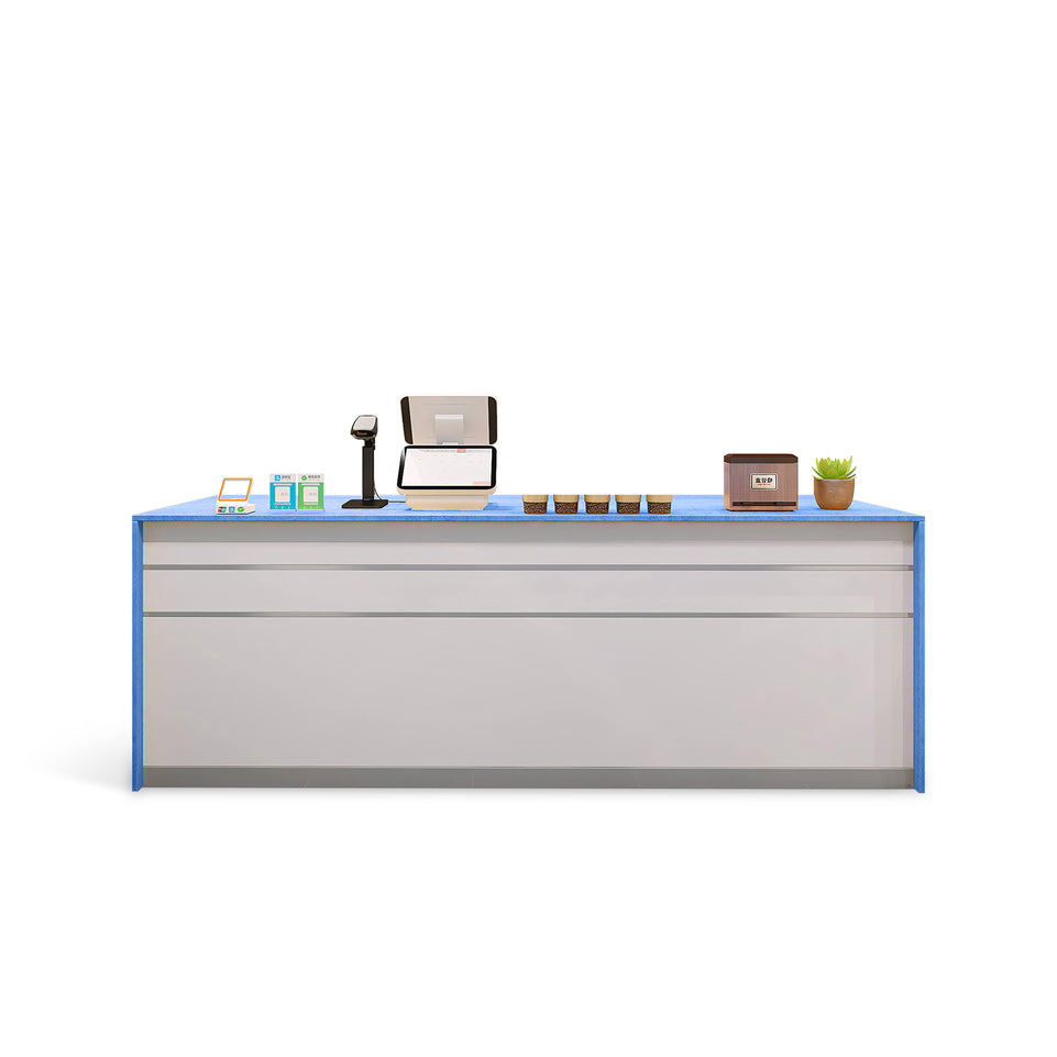 Contemporary Minimalist Rectangular Corner Reception Desk With Compartments JDT-020