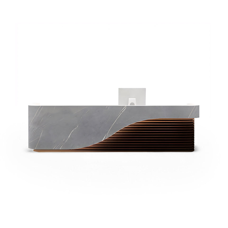 Elegant Minimalist Reception Counter with Spacious Desktop JDT-7284