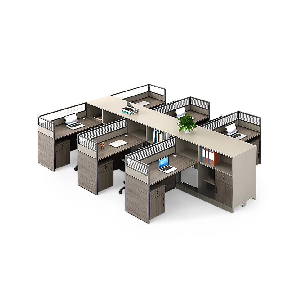 Contemporary Minimalist Multi-functional Office Desk with Partition Design BGZ-205