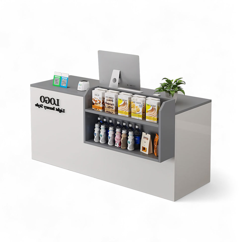 Small Modern Supermarket Counter Clothing Store Reception Desk JDT-2043