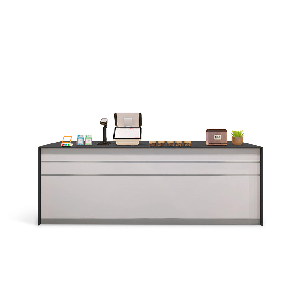 Contemporary Minimalist Rectangular Corner Reception Desk With Compartments JDT-020