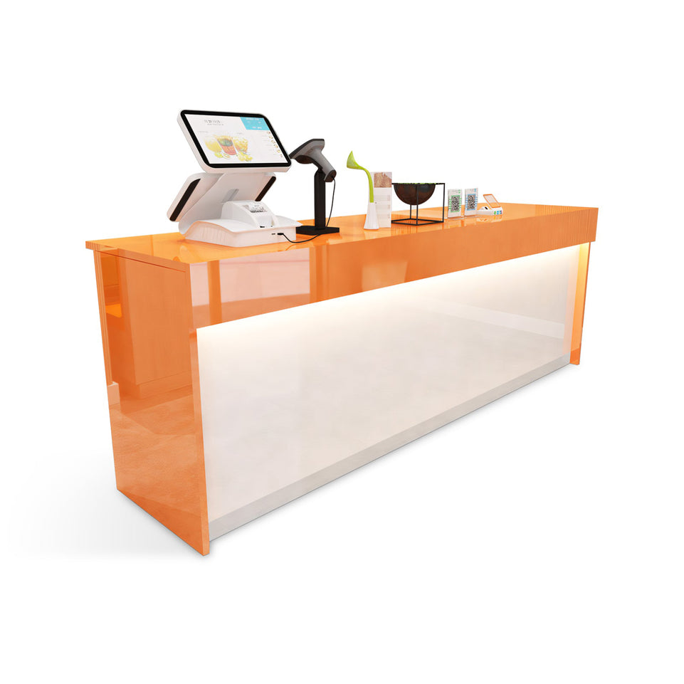 Contemporary Minimalist Rectangular Corner Reception Desk With Compartments JDT-020