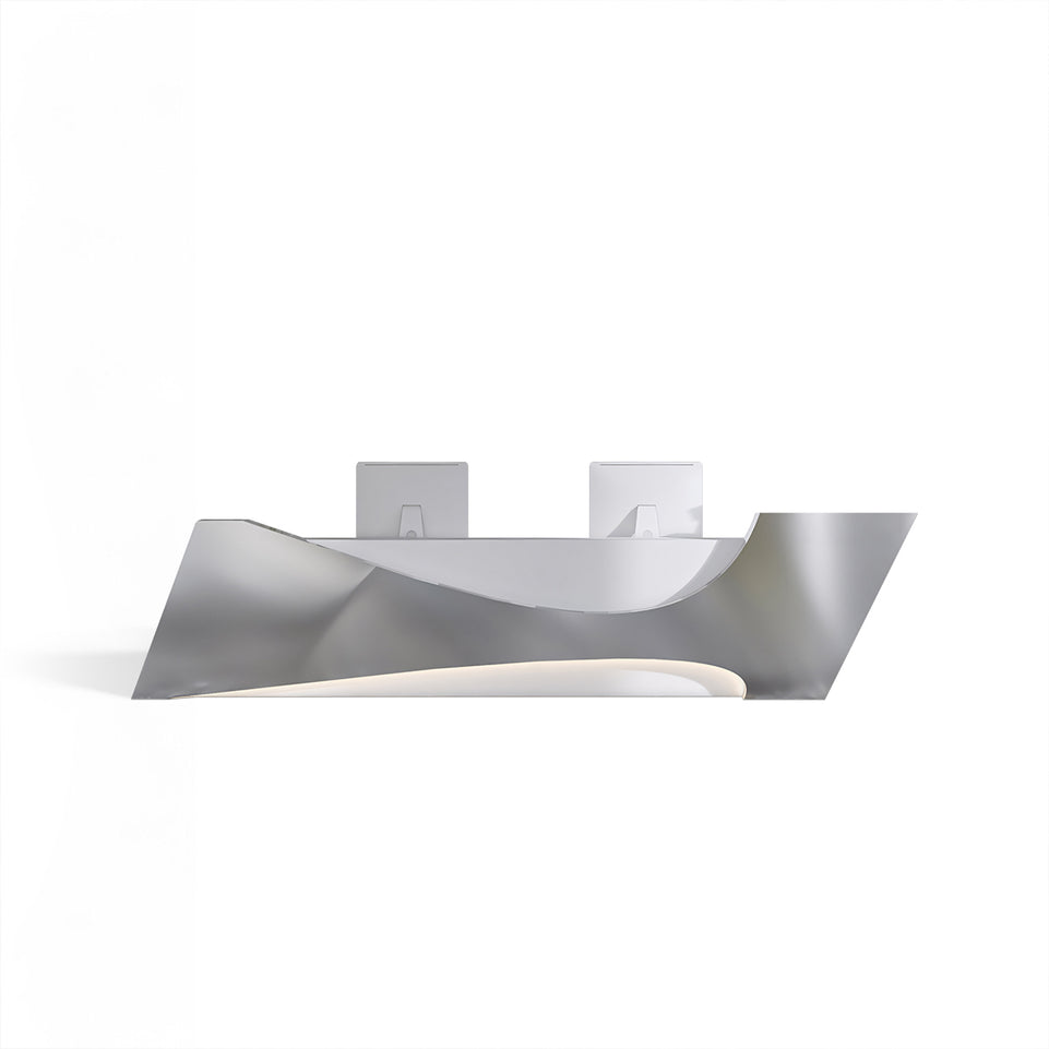 Irregular Art Counter: Stainless Steel Reception Desk for Beauty Salons and Clothing Stores JDT-2148