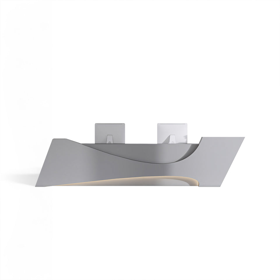 Irregular Art Counter: Stainless Steel Reception Desk for Beauty Salons and Clothing Stores JDT-2148