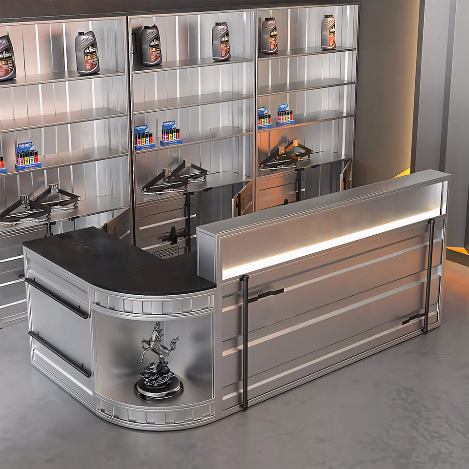 Retro Industrial Style Metal Bar Counter Front Reception Desk JDT-2019