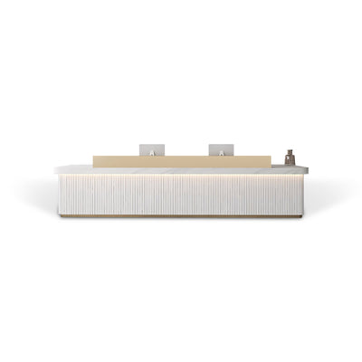 Fully Assembled LED Minimalist Checkout Counter Reception Desk JDT-7162