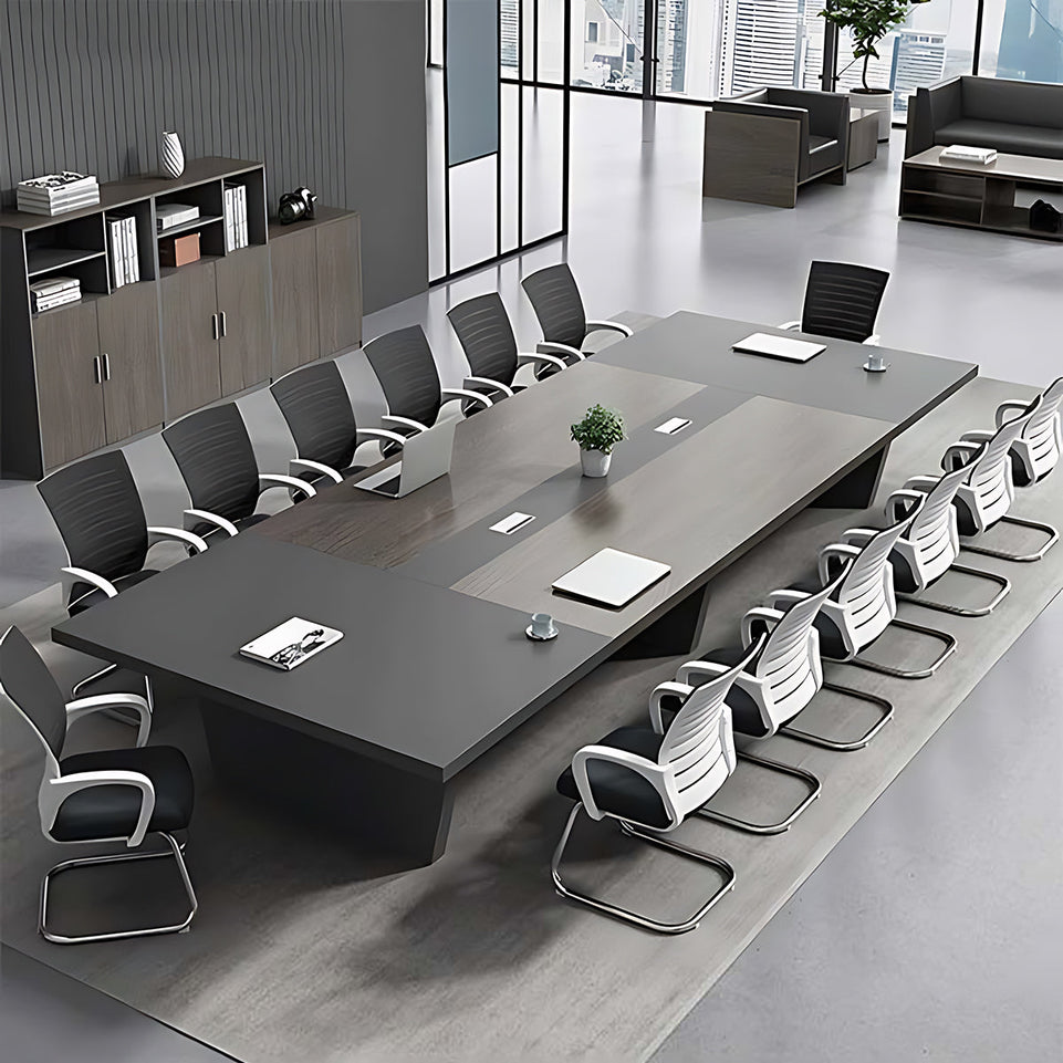 (In Stock) Simple Rectangular Conference Table And Chair Combination HYZ-008