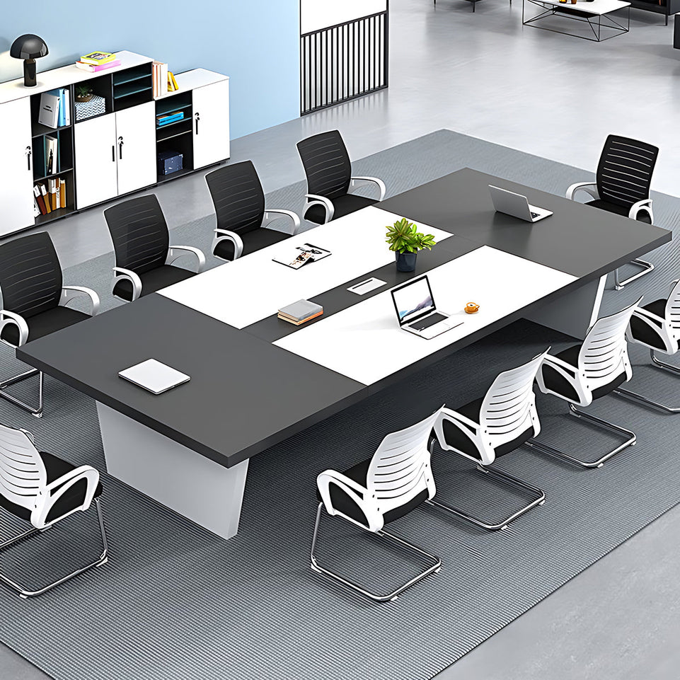 (In Stock) Simple Rectangular Conference Table And Chair Combination HYZ-008