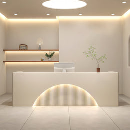 Fully Assembled LED Salon Reception Desk  with Storage JDT-1039