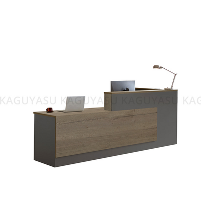 Modern L-Shaped Reception Desk with Side Storage and Drawers JDT-2215