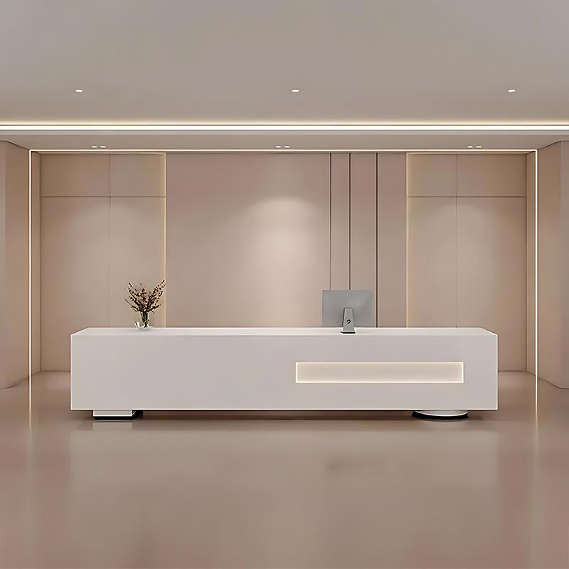 Modern Fully assembled Rectangular Reception Desk with LED JDT-781