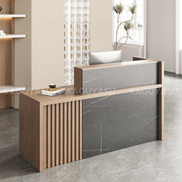 Stylish Dual Tier Reception Desk With Secure Storage For Offices Salons And Retail MBS-JDT-3001