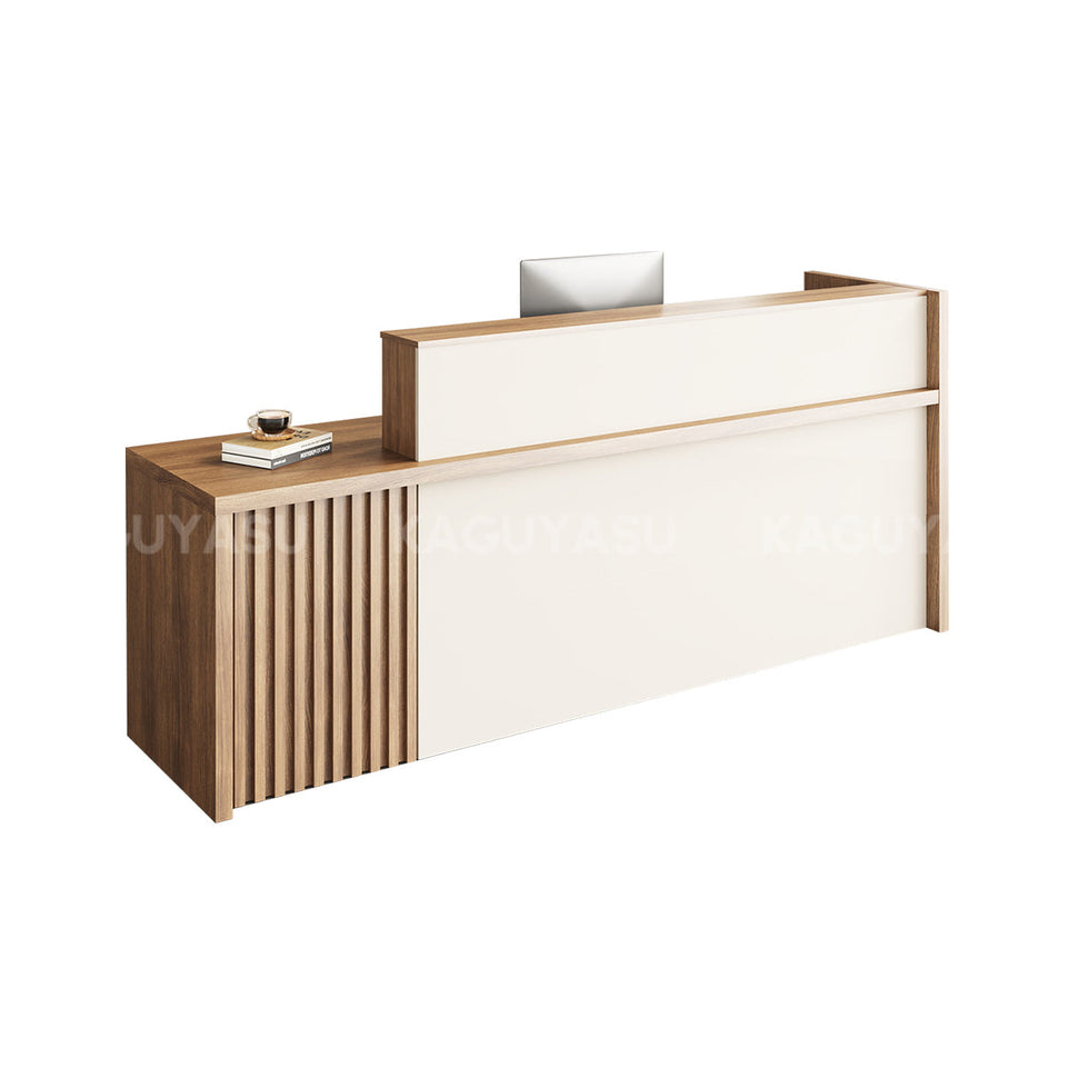 Stylish Dual Tier Reception Desk With Secure Storage For Offices Salons And Retail MBS-JDT-3001