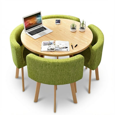 Minimalist Reception Round Table with 4 Chairs Set For Office & Cafe JDZH-2078