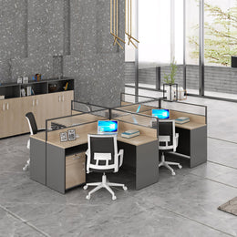 Simple Multi Position Office Desk Combination With Screen Partition YGZ-745