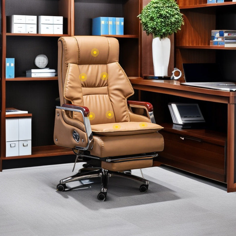 Leather Boss Rotating Office Reclining Lift Swivel Chair BGY-1064