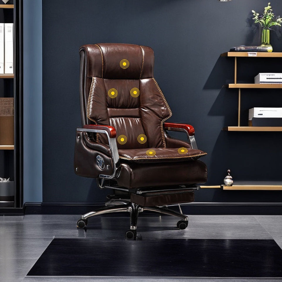 Leather Boss Rotating Office Reclining Lift Swivel Chair BGY-1064