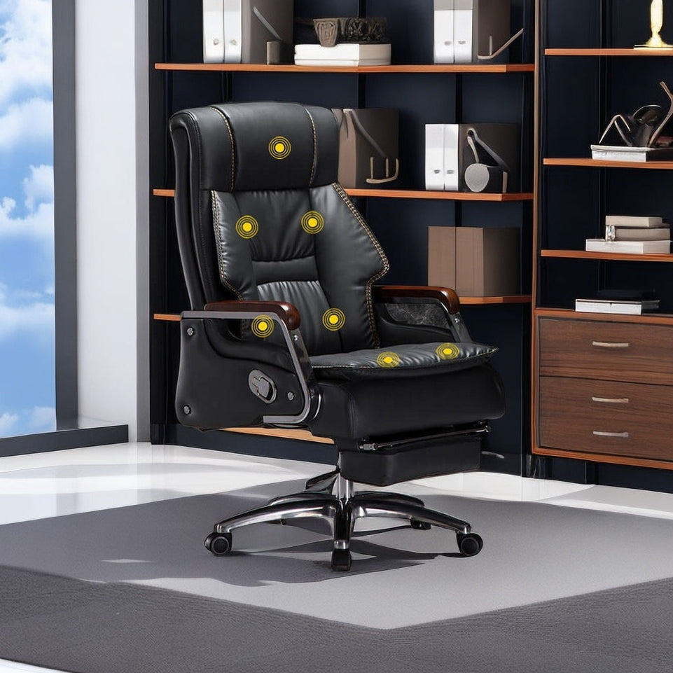 Leather Boss Rotating Office Reclining Lift Swivel Chair BGY-1064