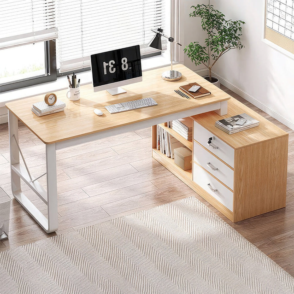 Elegant Classic Fashion L Shaped Office Desk Staff YGZ-1043