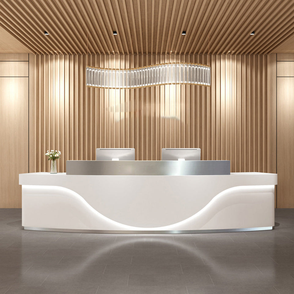 Light Luxury Stainless Steel Reception Desk JDT-1033