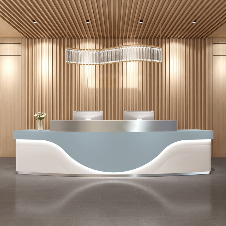 Light Luxury Stainless Steel Reception Desk JDT-1033